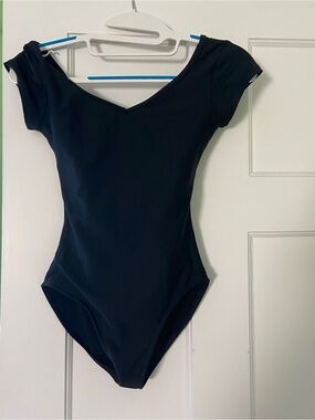 Black Short Sleeve Wear Moi dance leotard